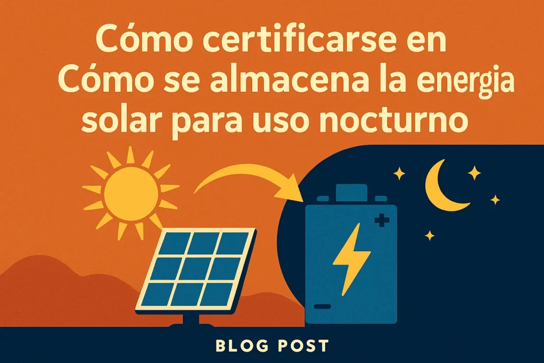 Cómo certificarse en almacenamiento de energía solar para uso nocturno: guía completa cómo certificarse en Cómo se almacena la energía solar para uso nocturno