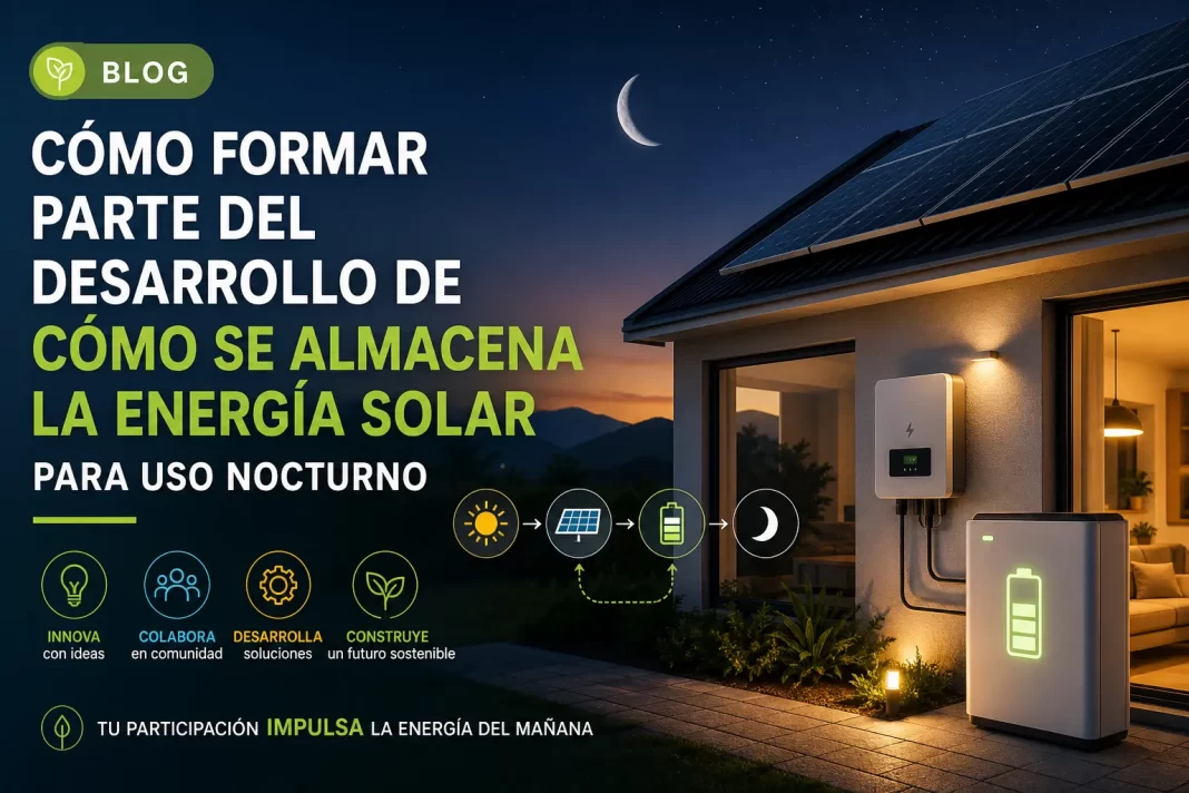 cómo formar parte del desarrollo de Cómo se almacena la energía solar para uso nocturno