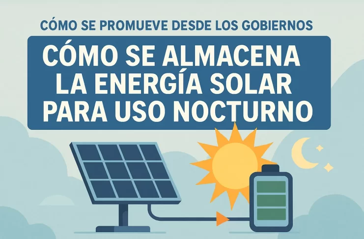 cómo se promueve desde los gobiernos Cómo se almacena la energía solar para uso nocturno