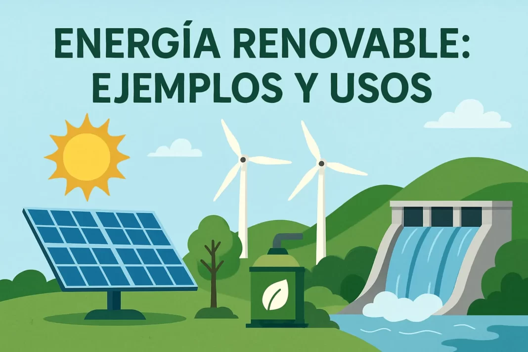 energía renovable ejemplos y usos