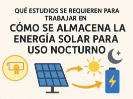 qué estudios se requieren para trabajar en Cómo se almacena la energía solar para uso nocturno