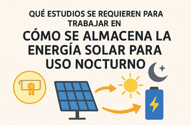 qué estudios se requieren para trabajar en Cómo se almacena la energía solar para uso nocturno