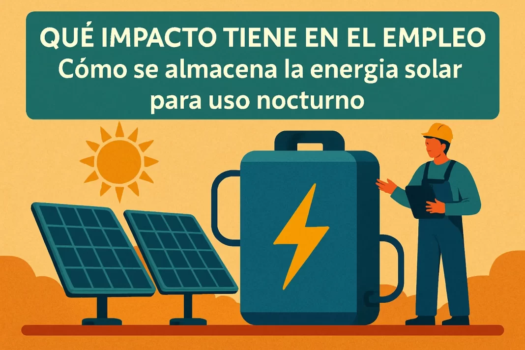 Cómo se almacena la energía solar para uso nocturno y su impacto en el empleo qué impacto tiene en el empleo Cómo se almacena la energía solar para uso nocturno