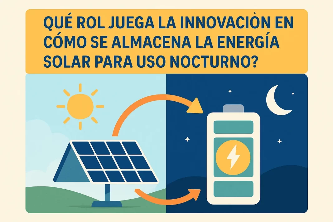 qué rol juega la innovación en Cómo se almacena la energía solar para uso nocturno