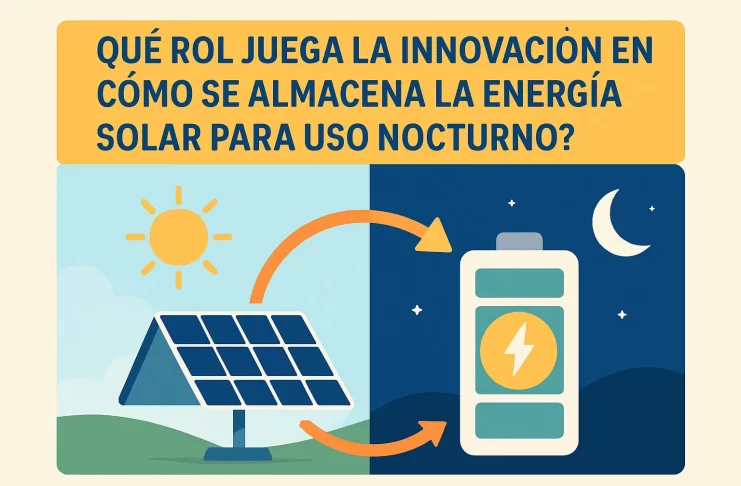 qué rol juega la innovación en Cómo se almacena la energía solar para uso nocturno