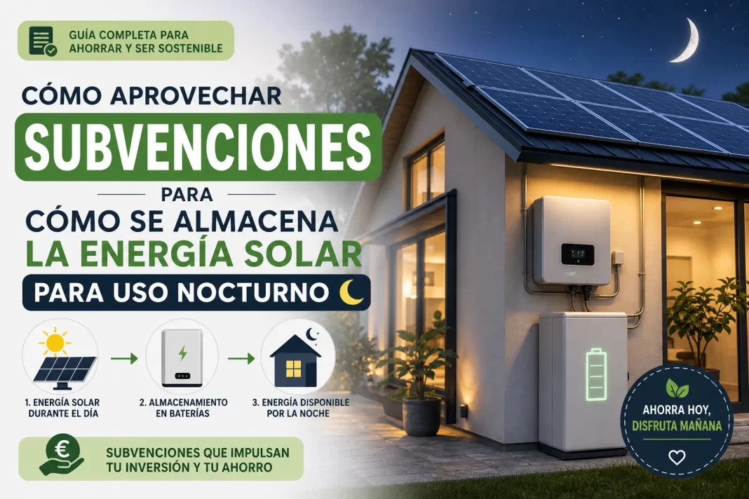 cómo aprovechar subvenciones para Cómo se almacena la energía solar para uso nocturno