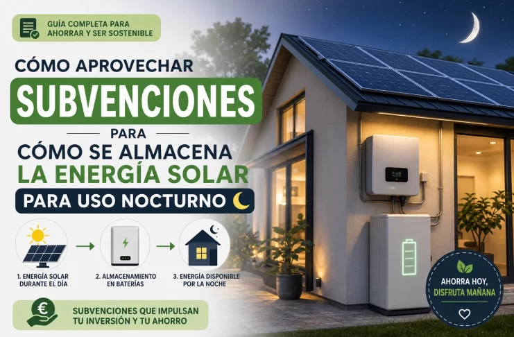 cómo aprovechar subvenciones para Cómo se almacena la energía solar para uso nocturno