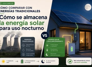Cómo comparar la energía solar con energías tradicionales y cómo se almacena para uso nocturno cómo comparar con energías tradicionales Cómo se almacena la energía solar para uso nocturno