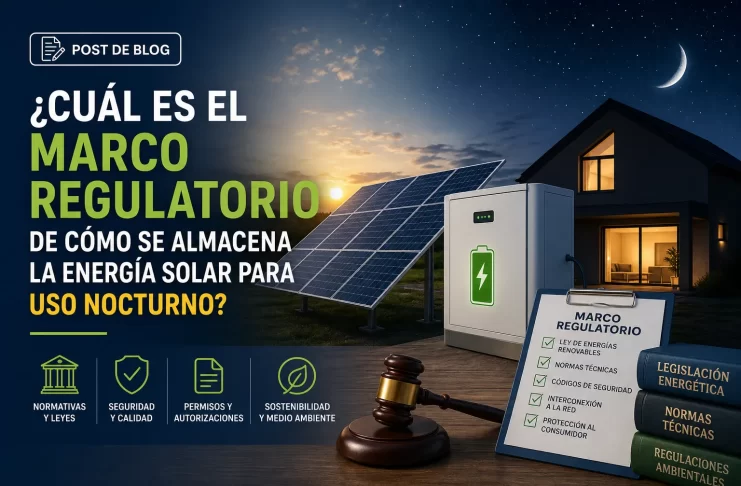 cuál es el marco regulatorio de Cómo se almacena la energía solar para uso nocturno