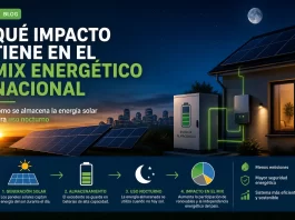 qué impacto tiene en el mix energético nacional Cómo se almacena la energía solar para uso nocturno
