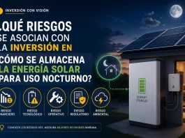 qué riesgos se asocian con la inversión en Cómo se almacena la energía solar para uso nocturno