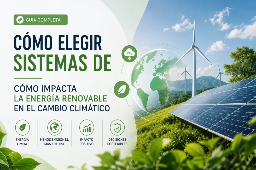 Cómo elegir sistemas de energía renovable y cómo impacta en el cambio climático cómo elegir sistemas de Cómo impacta la energía renovable en el cambio climático