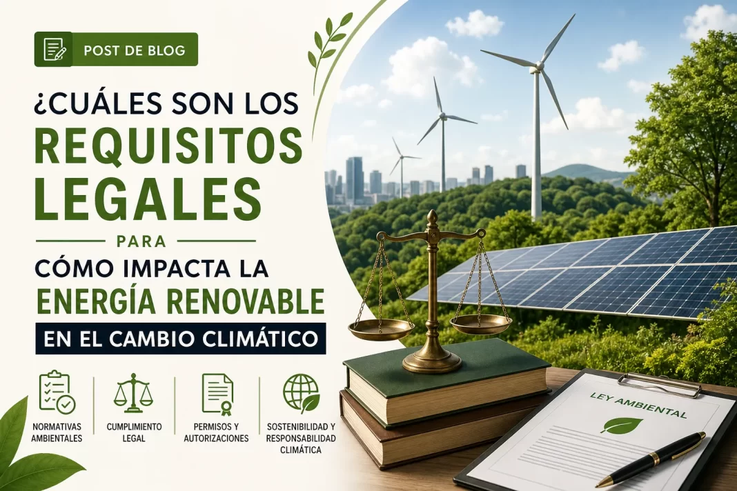 cuáles son los requisitos legales para Cómo impacta la energía renovable en el cambio climático
