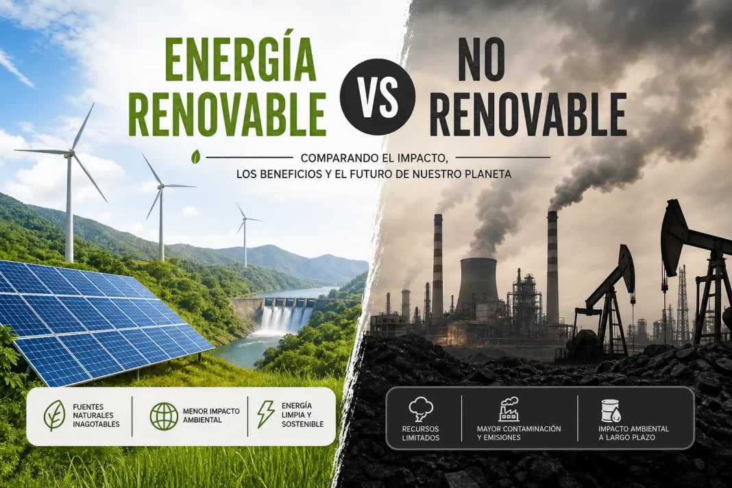 energía renovable vs no renovable
