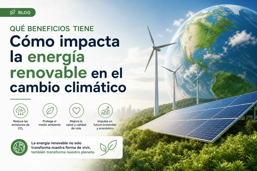 qué beneficios tiene Cómo impacta la energía renovable en el cambio climático