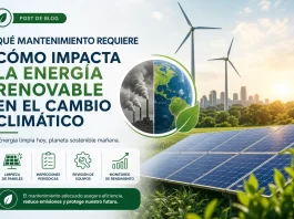 qué mantenimiento requiere Cómo impacta la energía renovable en el cambio climático