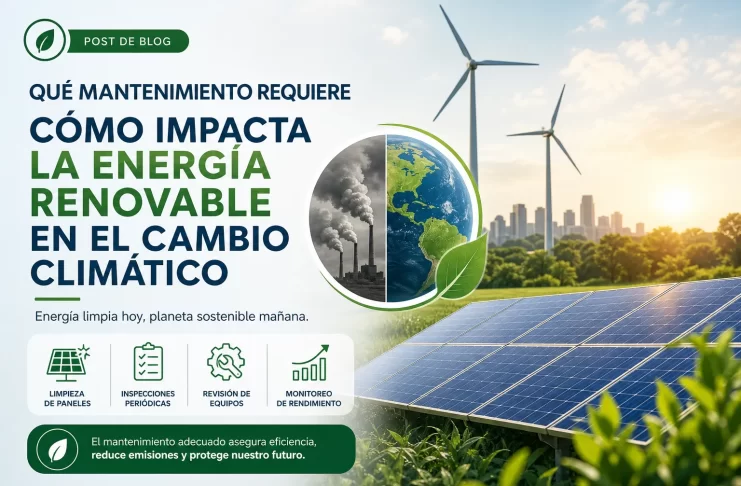 qué mantenimiento requiere Cómo impacta la energía renovable en el cambio climático