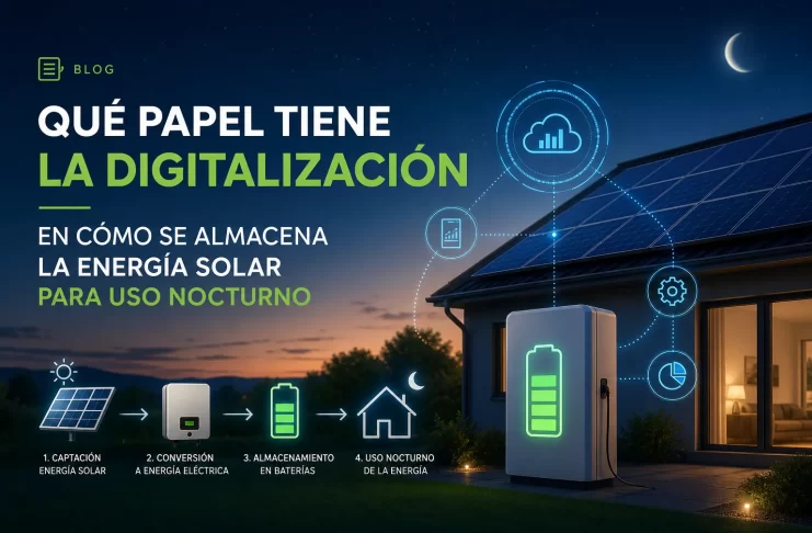 qué papel tiene la digitalización en Cómo se almacena la energía solar para uso nocturno