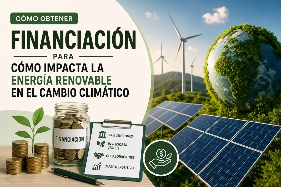 cómo obtener financiación para Cómo impacta la energía renovable en el cambio climático
