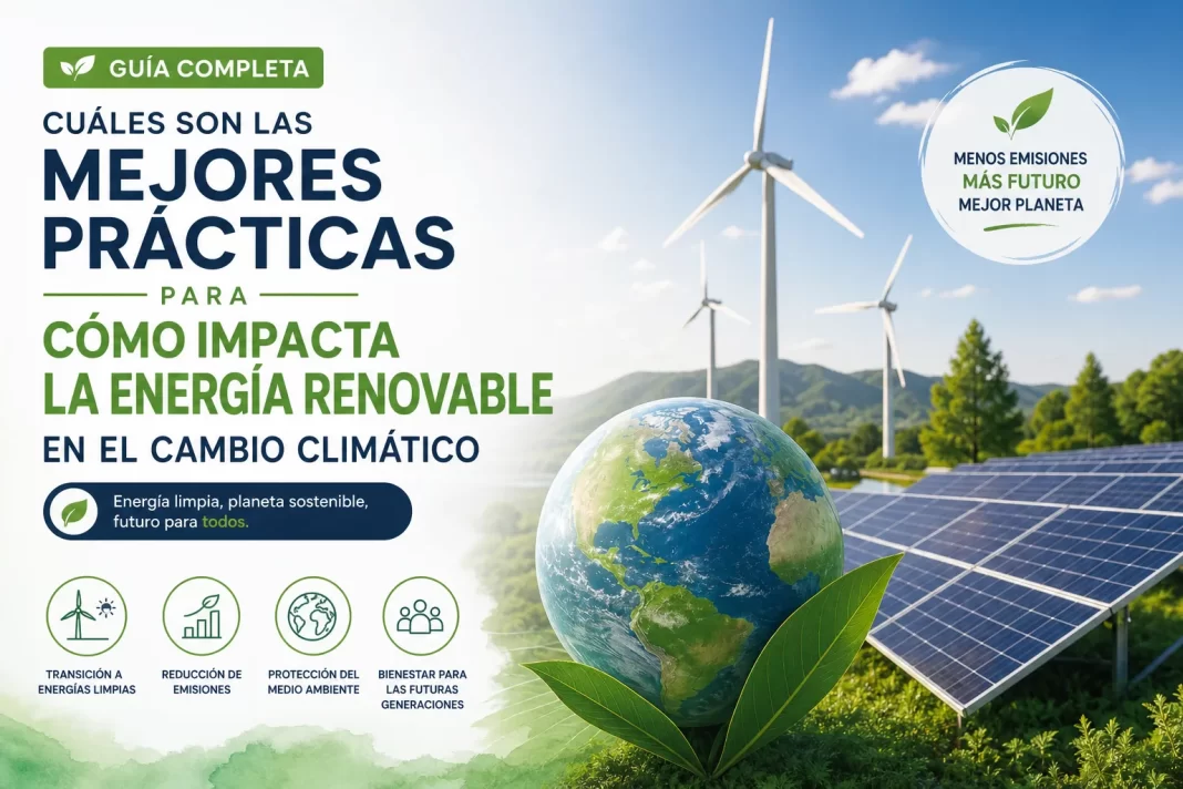 cuáles son las mejores prácticas para Cómo impacta la energía renovable en el cambio climático