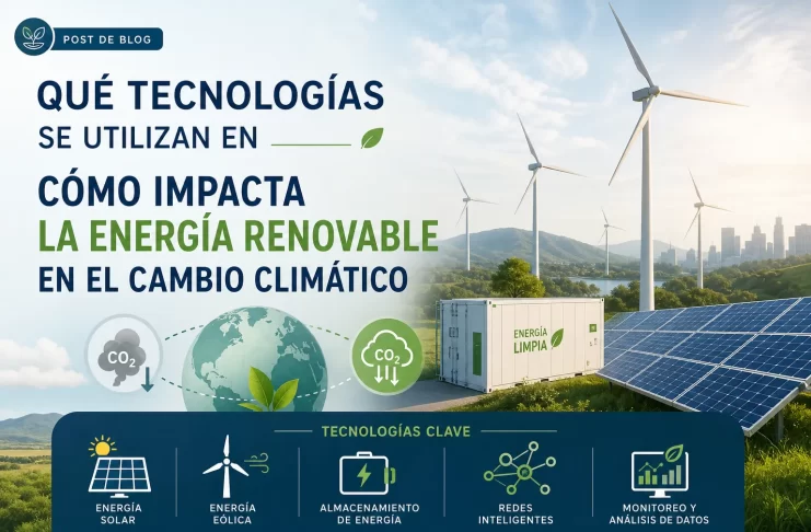 qué tecnologías se utilizan en Cómo impacta la energía renovable en el cambio climático