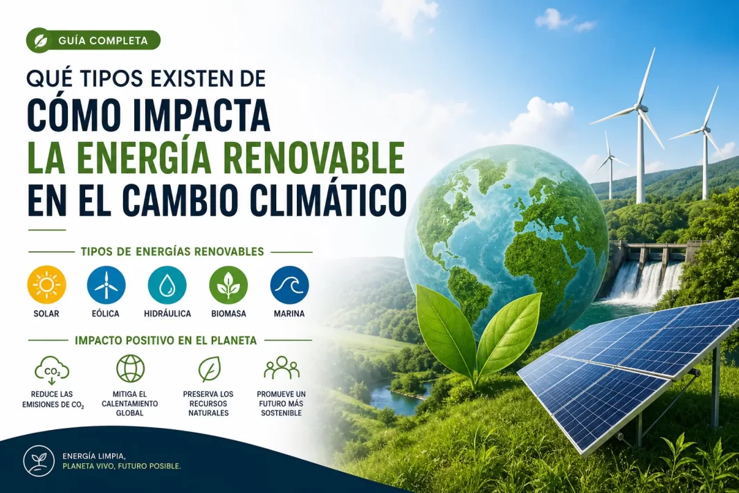 qué tipos existen de Cómo impacta la energía renovable en el cambio climático