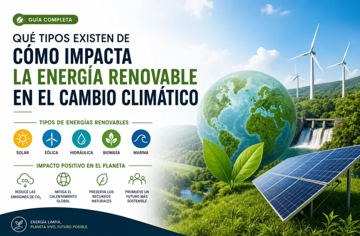 qué tipos existen de Cómo impacta la energía renovable en el cambio climático